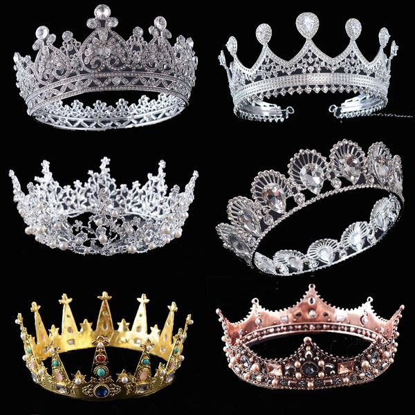 king queen crowns for women wedding bridal tiara full round diadem luxury rhinestone wedding hair accessories coroa de novia c18112001, Slivery;golden
king queen crowns for women wedding bridal tiara full round diadem luxury rhinestone wedding hair accessories coroa de novia c18112001, Slivery;golden