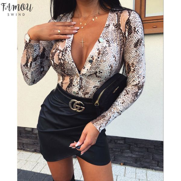 fashion regular womens deep v neck bodysuit leotard shirts long sleeve blouse party leopard snake slim party club clothes, White
fashion regular womens deep v neck bodysuit leotard shirts long sleeve blouse party leopard snake slim party club clothes, White
