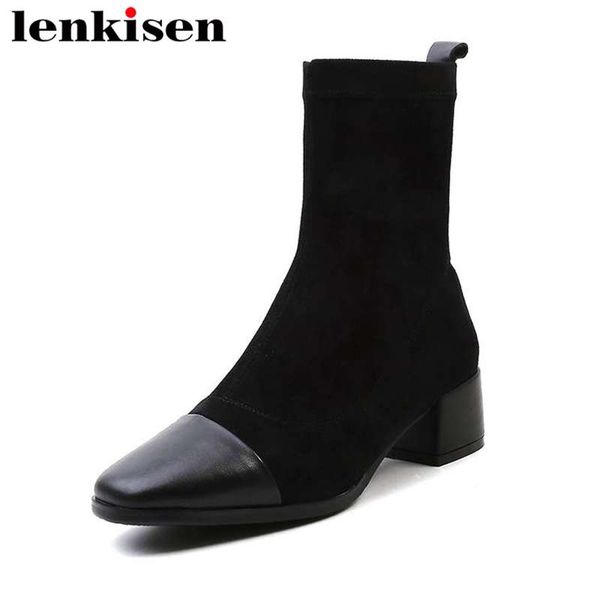 lenkisen handmade patchwork natural leather ankle boots square toe med thick heels slip on office lady woman big size shoes l05, Black
lenkisen handmade patchwork natural leather ankle boots square toe med thick heels slip on office lady woman big size shoes l05, Black