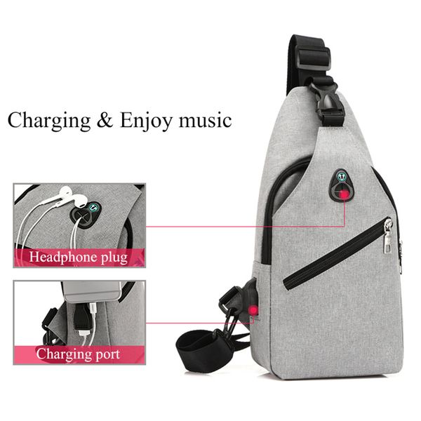 new multifunction men chest bag charging headphone cross body bags for man single over shoulder bagpack bandolera hombre 2019
new multifunction men chest bag charging headphone cross body bags for man single over shoulder bagpack bandolera hombre 2019