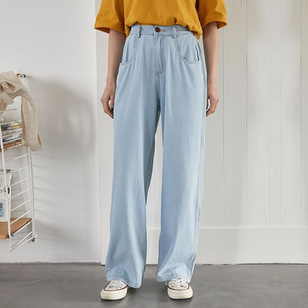2020lig colour jeans mujer woman summer high waist directly barrel wide leg loose show lanky pants fashion new arrivals, Blue
2020lig colour jeans mujer woman summer high waist directly barrel wide leg loose show lanky pants fashion new arrivals, Blue