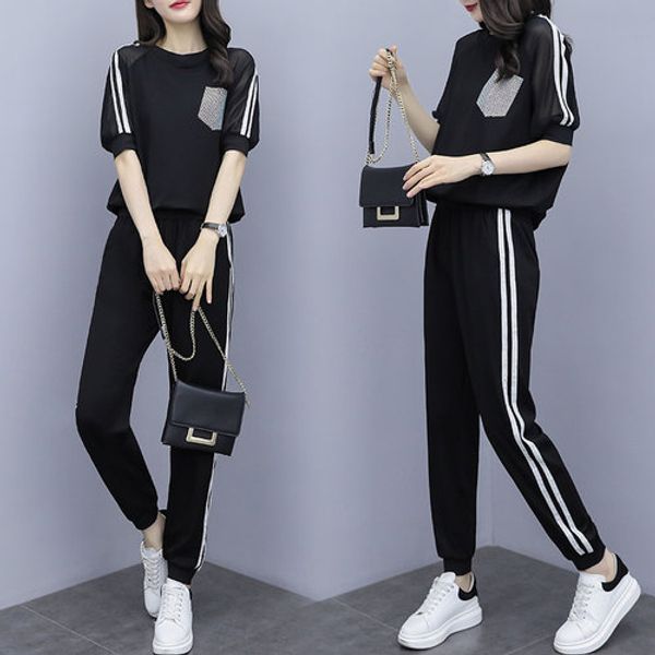 large size casual 2 piece set women leisure women's summer suit ensemble femme survetement tracksuit year-old female costume, White
large size casual 2 piece set women leisure women's summer suit ensemble femme survetement tracksuit year-old female costume, White