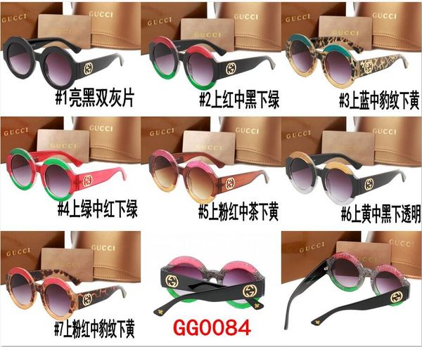 0084 new fashion large frame style women's sunglasses retro round frame sunglasses powerful resist ultraviolet ing, White;black
0084 new fashion large frame style women's sunglasses retro round frame sunglasses powerful resist ultraviolet ing, White;black