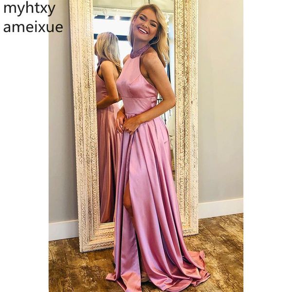 simple pink evening dresse robe a-line prom dress skeeveless floor length side split long evening gowns custom made plus size, White;black
simple pink evening dresse robe a-line prom dress skeeveless floor length side split long evening gowns custom made plus size, White;black
