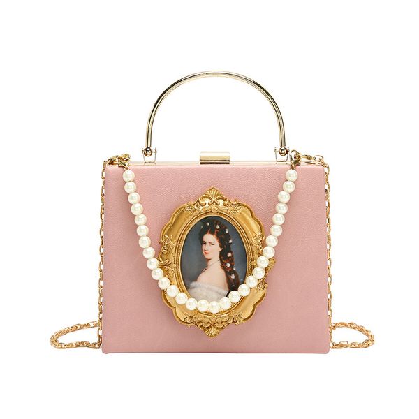 ladies handbag new product release character oil painting relief elegant shoulder messenger bag pearl decoration box bag retro
ladies handbag new product release character oil painting relief elegant shoulder messenger bag pearl decoration box bag retro