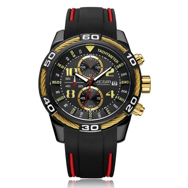 megir watches for men multi-functional timing calendar sports timing men's silicone quartz watch 2045, Slivery;brown
megir watches for men multi-functional timing calendar sports timing men's silicone quartz watch 2045, Slivery;brown