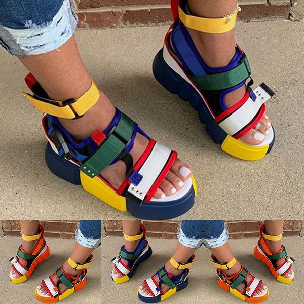 platform open toe platform colorful color block sandals women 2020 summer fashion casual outdoor beach shoes 2 colors, Black
platform open toe platform colorful color block sandals women 2020 summer fashion casual outdoor beach shoes 2 colors, Black