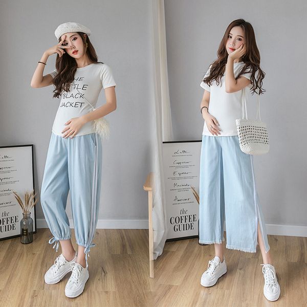 p shoot video tencel maternity jeans summer thin section pregnant women capri wide-leg harem pants summer cool pants, White
p shoot video tencel maternity jeans summer thin section pregnant women capri wide-leg harem pants summer cool pants, White