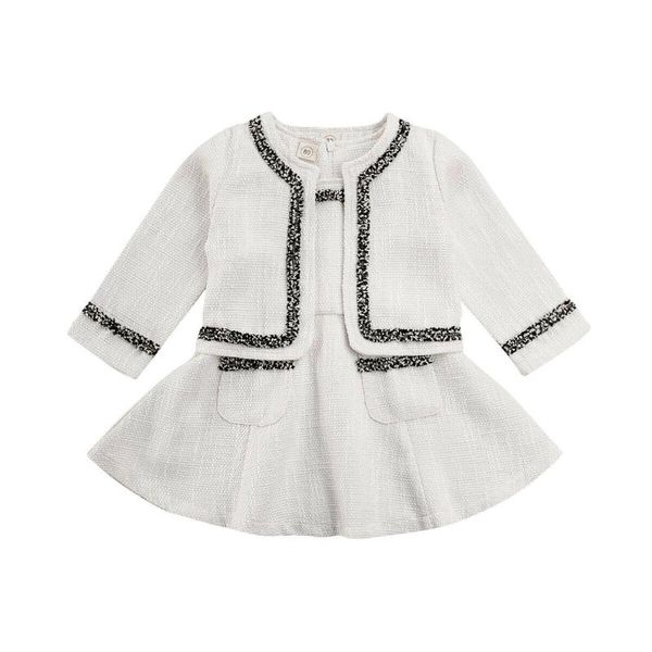1-6y fashion infant kid baby girl clothes sets print coat + sleeveless a-line dress party outfit clothes sets, White
1-6y fashion infant kid baby girl clothes sets print coat + sleeveless a-line dress party outfit clothes sets, White