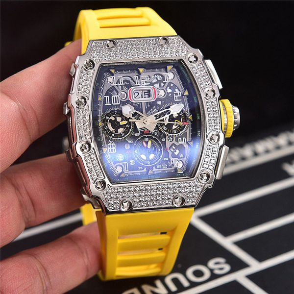 iced out watch mens watches full diamond rm11-03 automatic movement wristwatches mechanical man montre de luxe rubber strap, Slivery;brown
iced out watch mens watches full diamond rm11-03 automatic movement wristwatches mechanical man montre de luxe rubber strap, Slivery;brown