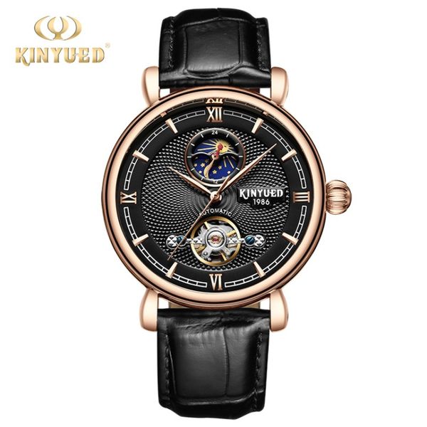 new genuine kinyued swiss men's automatic mechanical watch moon phase waterproof watches advanced gift box packaging, Slivery;brown
new genuine kinyued swiss men's automatic mechanical watch moon phase waterproof watches advanced gift box packaging, Slivery;brown