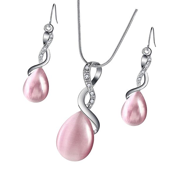 necklace earrings set waterdrop teardrop opal crystal rhinestone stone necklace and hook earrings for women girls gifts, Silver
necklace earrings set waterdrop teardrop opal crystal rhinestone stone necklace and hook earrings for women girls gifts, Silver