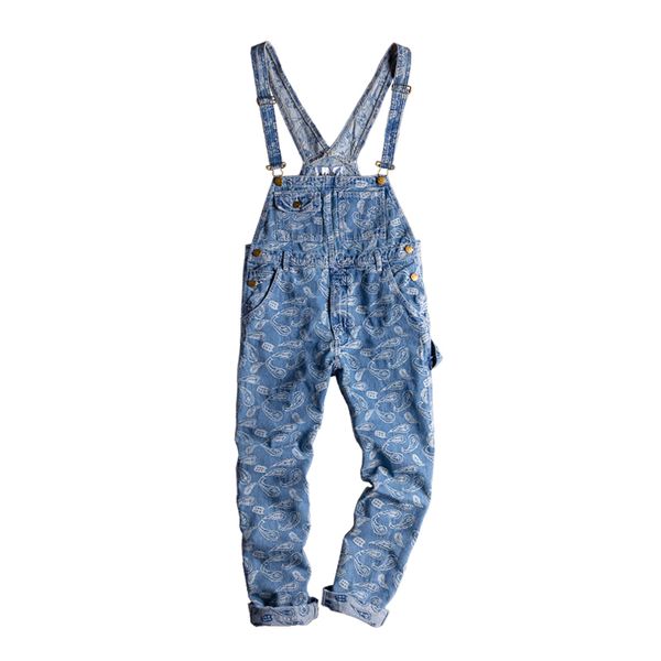 2019 streetwear hip hop loose denim bib overall men women hiphop wash strap jean jumpsuit elegant print casual suspender trouser, Blue
2019 streetwear hip hop loose denim bib overall men women hiphop wash strap jean jumpsuit elegant print casual suspender trouser, Blue