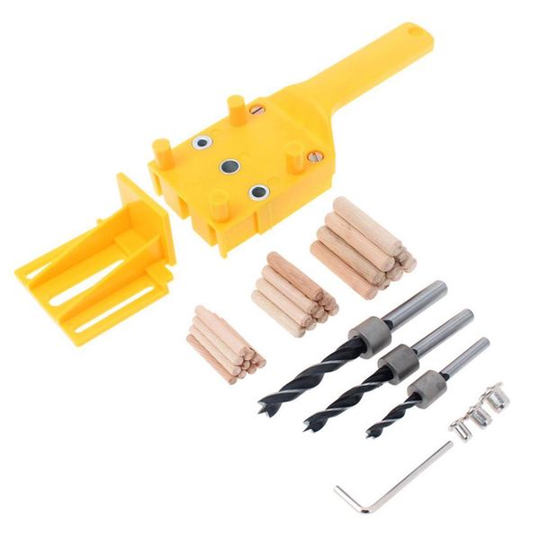 doweling jig 6/8/10mm handheld pocket hole jig set woodworking wood dowel self-centering puncher drill guide locator
doweling jig 6/8/10mm handheld pocket hole jig set woodworking wood dowel self-centering puncher drill guide locator