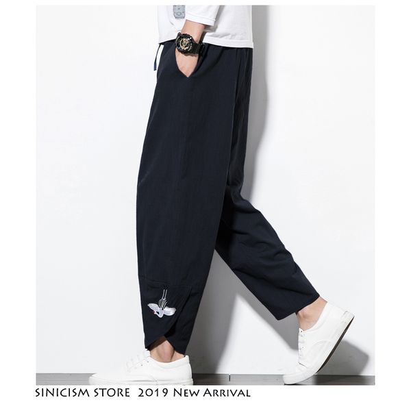 sinicism store men streetwear male joggers 2019 mens casual embroidery track sweatpants men linen harem jogger fashions, Black
sinicism store men streetwear male joggers 2019 mens casual embroidery track sweatpants men linen harem jogger fashions, Black