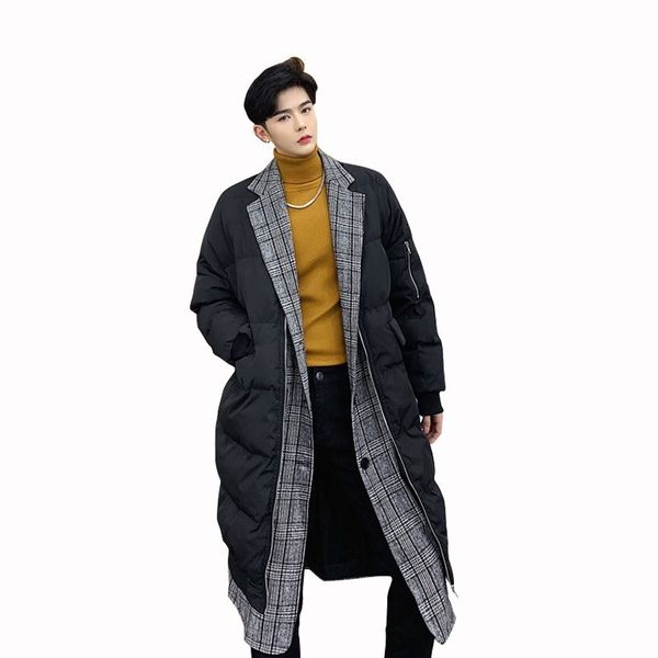 contrast winter men mid long jacket cotton keep warm thick male quality casual parka coat men brand clothing veste hiver homme, Black
contrast winter men mid long jacket cotton keep warm thick male quality casual parka coat men brand clothing veste hiver homme, Black