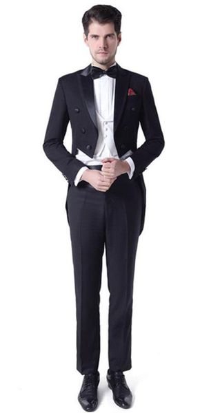 black swallow tailed lapel design men suit groom tuxedos men's wedding suit prom host party men suits (jacket+pants, White;black
black swallow tailed lapel design men suit groom tuxedos men's wedding suit prom host party men suits (jacket+pants, White;black