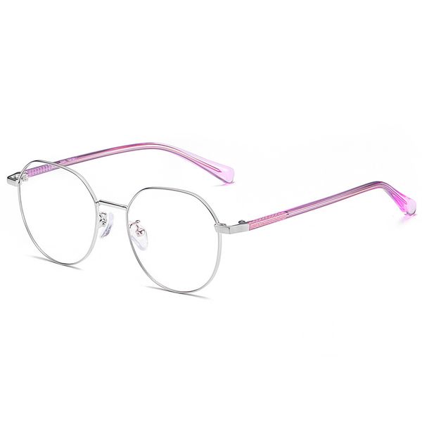 new sheet metal glasses frame fashion-plain mirror retro round glasses frame can be equipped with myopia, Silver
new sheet metal glasses frame fashion-plain mirror retro round glasses frame can be equipped with myopia, Silver