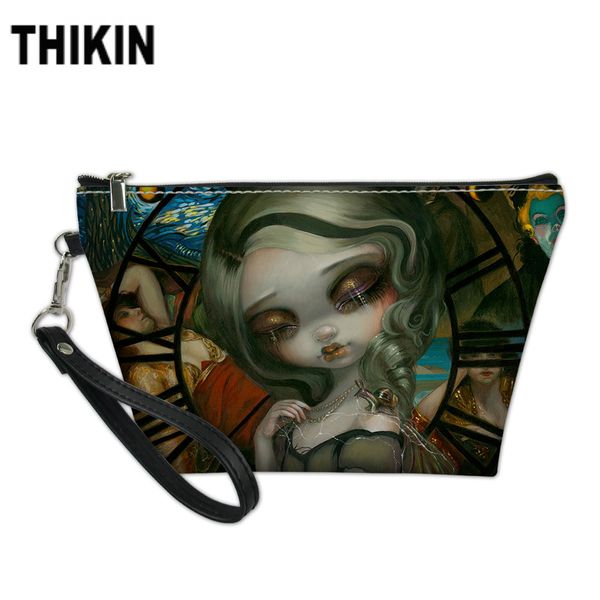 thikin dark style girls printing cosmetic case women travel toiletry bags ladies portable wash kit bag for girls female custom
thikin dark style girls printing cosmetic case women travel toiletry bags ladies portable wash kit bag for girls female custom