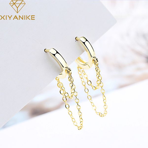 xiyanike 925 sterling silver korean simple chain stud earrings for women fashion creative geometric jewelry prevent allergy
xiyanike 925 sterling silver korean simple chain stud earrings for women fashion creative geometric jewelry prevent allergy