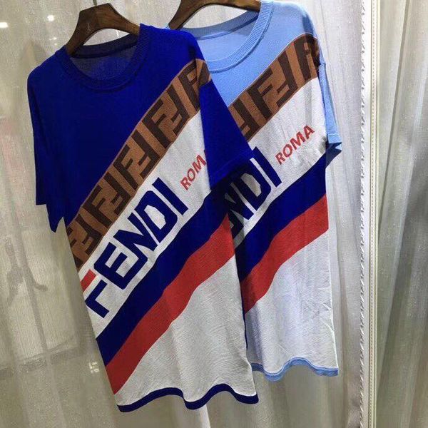 Летняя одежда Женская мода Марка вязание футболки девушки с коротким рукавом дли
Летняя одежда Женская мода Марка вязание футболки девушки с коротким рукавом дли