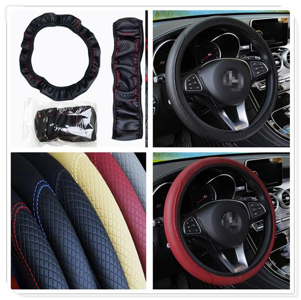 

car 38cm steering wheel artificial leather cover for mitsubishi asx endeavor expo galant grandis lancer mirage montero