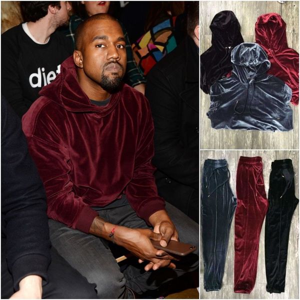 Hip Hop Solid Velvet Hoodie and Pants Mens Sweat Suits Kanye West Style Mens Tracksuit Size M-XL
Hip Hop Solid Velvet Hoodie and Pants Mens Sweat Suits Kanye West Style Mens Tracksuit Size M-XL