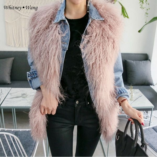 whitney wang 2019 autumn winter fashion streetwear faux mongolia sheep fur vest coat women teddy coat stylish outwear, Black
whitney wang 2019 autumn winter fashion streetwear faux mongolia sheep fur vest coat women teddy coat stylish outwear, Black