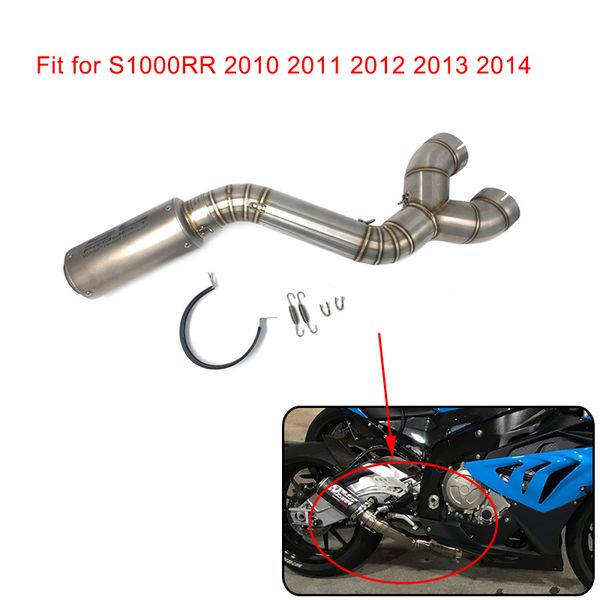 s1000rr 61mm muffler exhaust middle link pipe escape connection pipe slip-on for s1000rr 2010 2011 2012 2013 2014 s 1000 rr 
s1000rr 61mm muffler exhaust middle link pipe escape connection pipe slip-on for s1000rr 2010 2011 2012 2013 2014 s 1000 rr