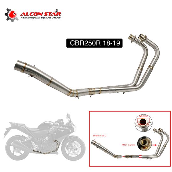 alconstar- mid pipe slip on for cbr250 2018 2019 stainless steel exhaust system mid tube link connect pipe without muffler
alconstar- mid pipe slip on for cbr250 2018 2019 stainless steel exhaust system mid tube link connect pipe without muffler