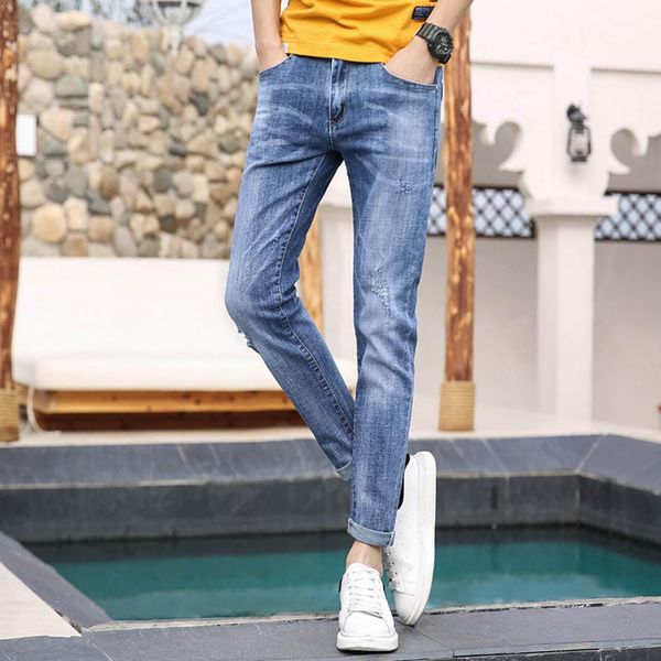 skinny jeans men new fashion casual denim skinny hole slim fit comfort trouser jeans long pant peto hombre #4b15, Blue
skinny jeans men new fashion casual denim skinny hole slim fit comfort trouser jeans long pant peto hombre #4b15, Blue