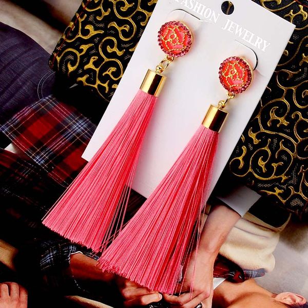 bohemian retro tassel earrings accessories european and american fashion women exaggerated long temperament rose flower tassel earrings, Silver
bohemian retro tassel earrings accessories european and american fashion women exaggerated long temperament rose flower tassel earrings, Silver