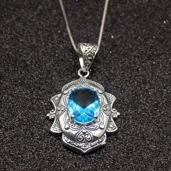 vintage shiny sky blue z925 sterling silver for women charms pendant chain necklace 20 inch
vintage shiny sky blue z925 sterling silver for women charms pendant chain necklace 20 inch