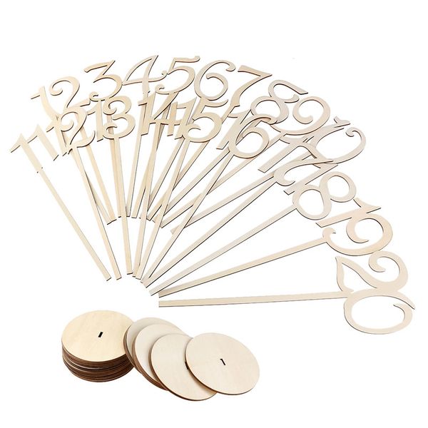 new design 20pcs 1-20wooden table numbers with holder base for wedding or home decoration (wood color
new design 20pcs 1-20wooden table numbers with holder base for wedding or home decoration (wood color