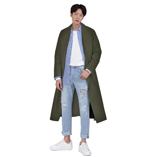2018 korean autumn men's fashion simple turn-down collar loos ecasual black/army green/khaki color long windbreaker coats -2xl, Tan;black
2018 korean autumn men's fashion simple turn-down collar loos ecasual black/army green/khaki color long windbreaker coats -2xl, Tan;black