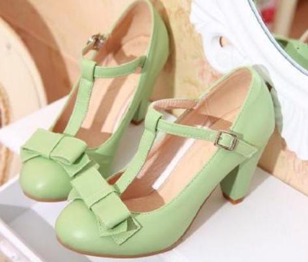 bowknot women's shoes in spring and autumn high coarse heel round head @11, Black
bowknot women's shoes in spring and autumn high coarse heel round head @11, Black