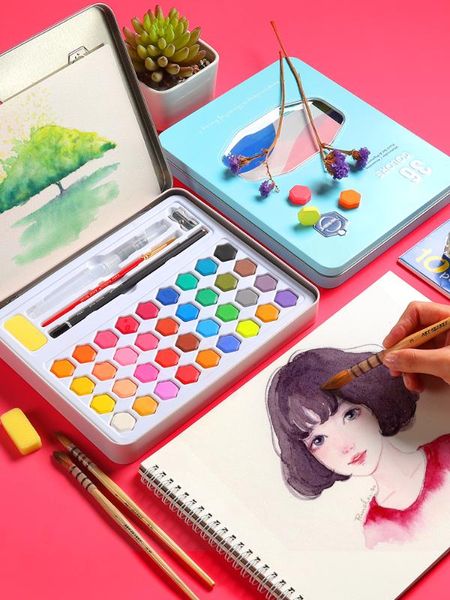 gift sets solid watercolor paint set 36 color packaging box beginner children hand-painted gouache brush tool art suppli
gift sets solid watercolor paint set 36 color packaging box beginner children hand-painted gouache brush tool art suppli
