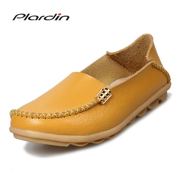 plardin 2019 summer candy genuine leather women casual shoes fashion breathable slip-on peas massage metal decoration flat shoes, Black
plardin 2019 summer candy genuine leather women casual shoes fashion breathable slip-on peas massage metal decoration flat shoes, Black