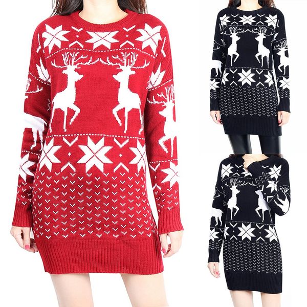 autumn winter women's fashion christmas elk print round neck pullover long loose sweater pull femme nouveaute 2019 jersey mujer, White;black
autumn winter women's fashion christmas elk print round neck pullover long loose sweater pull femme nouveaute 2019 jersey mujer, White;black
