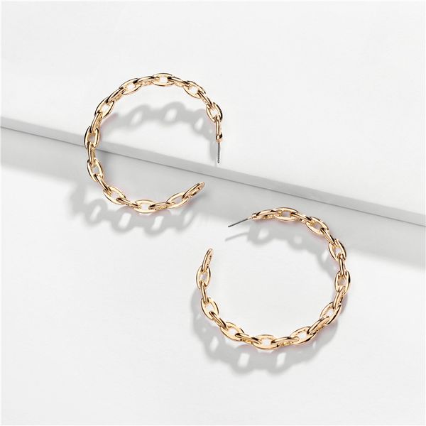 european andname earrings jewelry alloy hollow twist chain c word simple female style earrings, White
european andname earrings jewelry alloy hollow twist chain c word simple female style earrings, White
