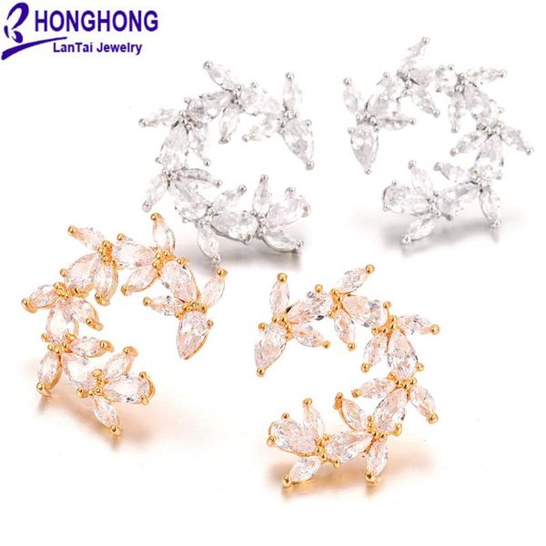 honghong fashion zircon earrings for women high-quality cubic zirconia flowers shape stud earrings popular jewelry, Golden;silver
honghong fashion zircon earrings for women high-quality cubic zirconia flowers shape stud earrings popular jewelry, Golden;silver