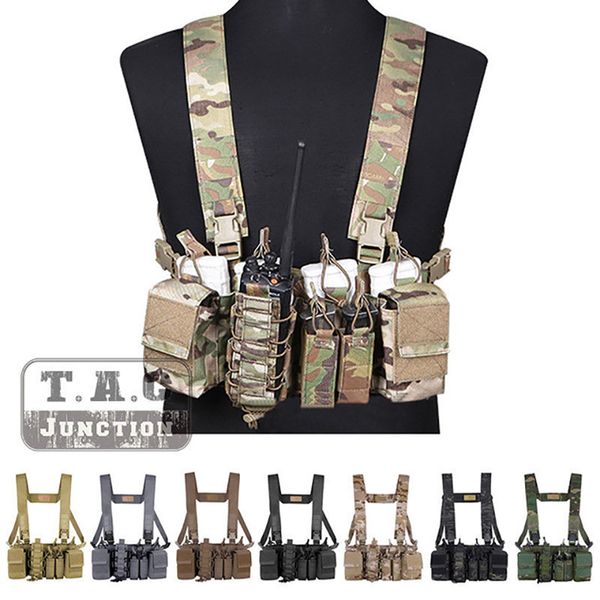 d3cr tactical chest rig w/ multi-purpose mag pouch & radio pouch for army paintball shooting hunting chest rig, Camo;black
d3cr tactical chest rig w/ multi-purpose mag pouch & radio pouch for army paintball shooting hunting chest rig, Camo;black