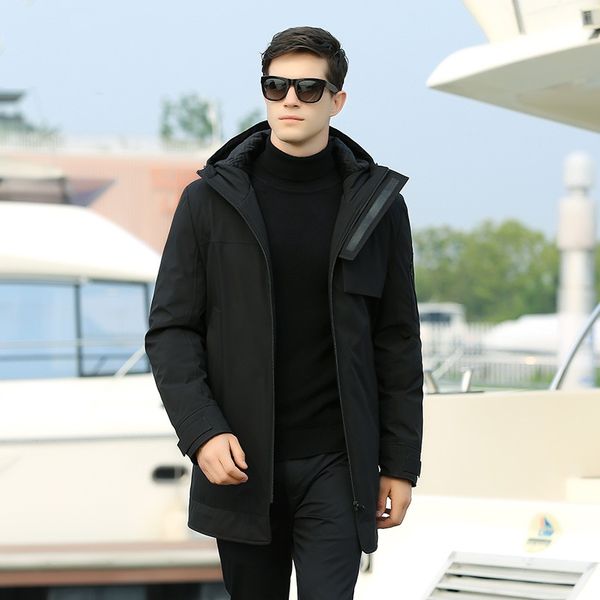 men's white duck down jacket slim hooded parkas warm down coat for men male 8751, Black
men's white duck down jacket slim hooded parkas warm down coat for men male 8751, Black