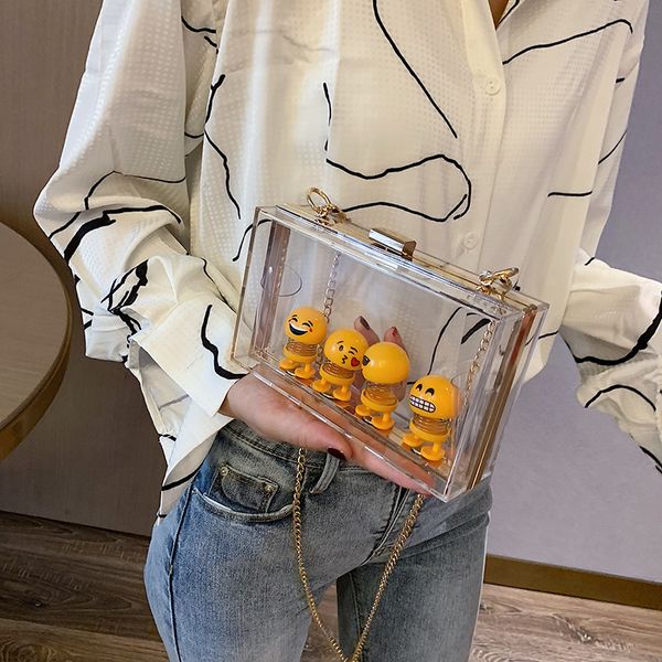 2020 new women's shoulder bag fashion simple acrylic transparent jelly bag ladies portable cross-body mobile phone
2020 new women's shoulder bag fashion simple acrylic transparent jelly bag ladies portable cross-body mobile phone