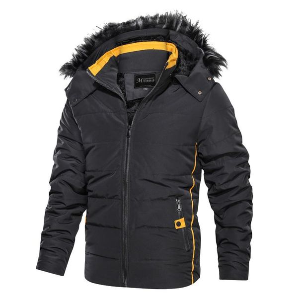 men's down & parkas winter men casual hooded parka fashion patchwork slim fit coat thick warm homme 's zipper jacket wool collar, Black
men's down & parkas winter men casual hooded parka fashion patchwork slim fit coat thick warm homme 's zipper jacket wool collar, Black
