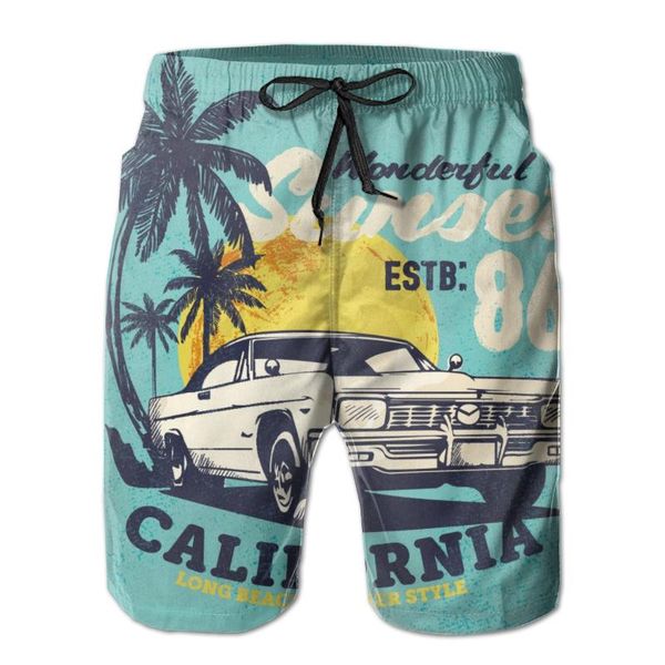 men's shorts mens casual men drawstring 2021 summer fashion beach pants vintage sunset car swimsuit, White;black
men's shorts mens casual men drawstring 2021 summer fashion beach pants vintage sunset car swimsuit, White;black