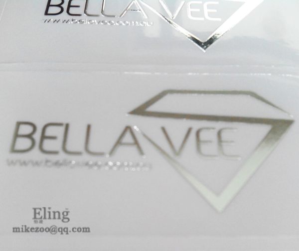 Personalized Order Silver Foil Stamping Transparent Pvc Label Sticker, Put Your Logo On, Item No.cu10