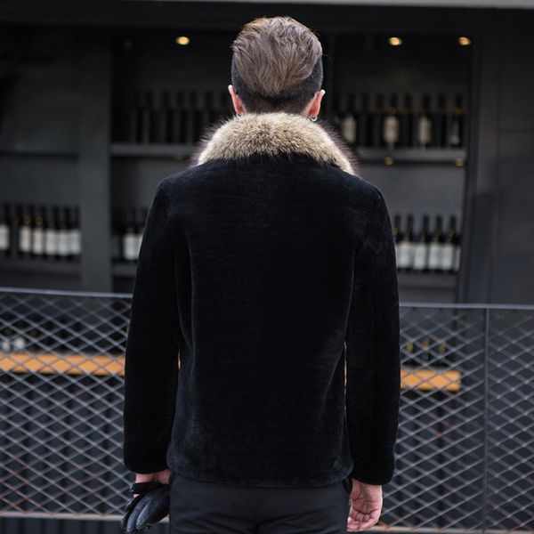 100% wool coat for men warm luxury natural raccoon fur collar long parka genuine fur jacket plus size lx2471, Black
100% wool coat for men warm luxury natural raccoon fur collar long parka genuine fur jacket plus size lx2471, Black