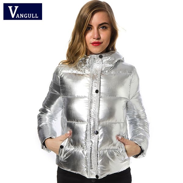 women winter jackets short warm coat silver metal color bread style 2018 ladies parka winter thick cotton padded coats outwear y190926, Black;white
women winter jackets short warm coat silver metal color bread style 2018 ladies parka winter thick cotton padded coats outwear y190926, Black;white