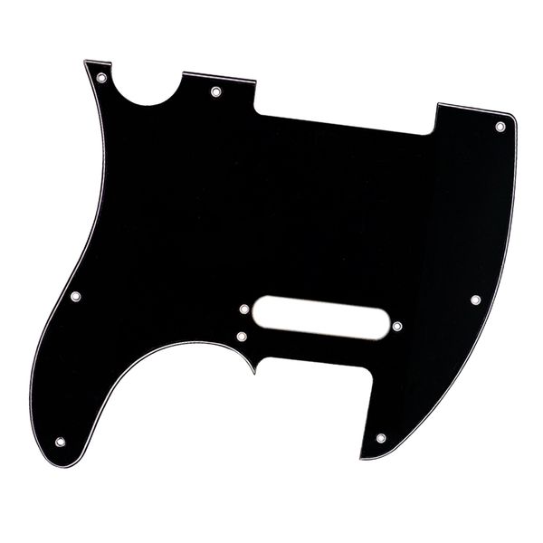 8 hole electric guitar pickguard for tlguitar parts, celluloid black 
8 hole electric guitar pickguard for tlguitar parts, celluloid black